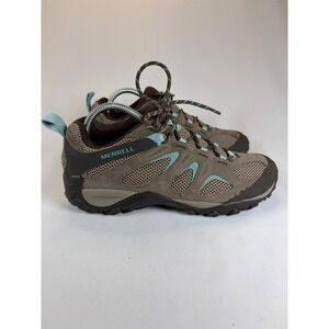 Merrell Yokota 2 Women Hiking Shoes Brown Tan Blue J78636 Size 9.5